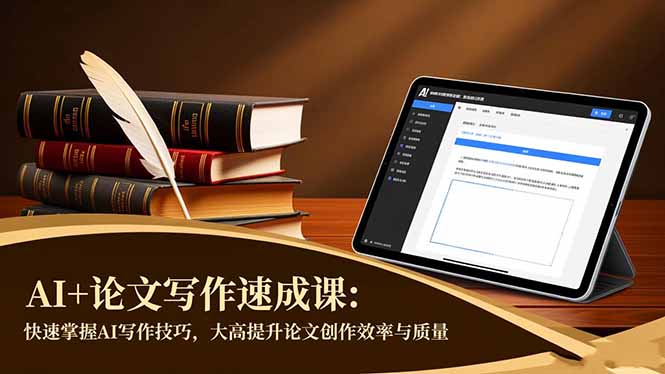 AI+论文写作速成课：快速掌握AI写作技巧，大幅提升论文创作效率与质量|YX网创