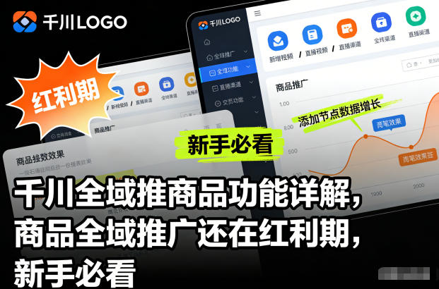千川全域推商品功能详解，商品全域推广还在红利期，新手必看|YX网创