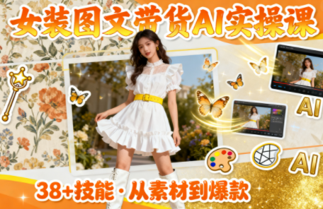 女装图文带货的AI实操课|中创学习社