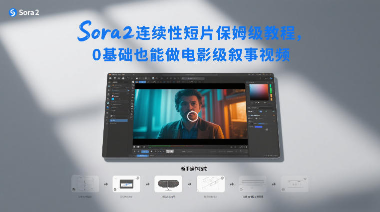 Sora2连续性短片保姆级教程，0基础也能做电影级叙事视频|中创学习社