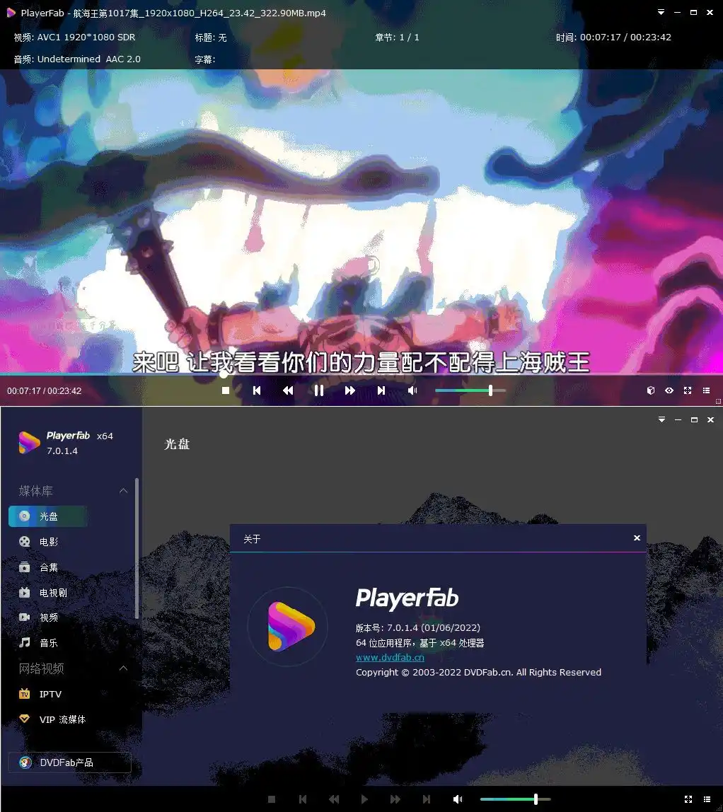 DVDFab Player 7.0.5.9中文版