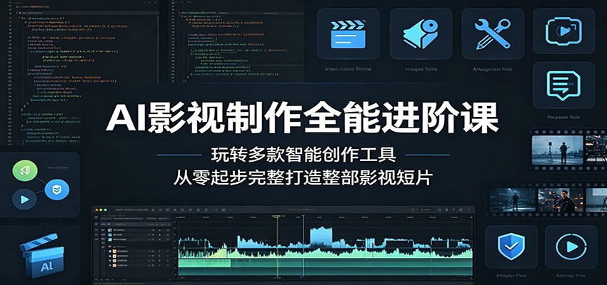 AI影视制作全能进阶课：玩转多款智能创作工具，从零起步完整打造整部影视短片 - 觅资源