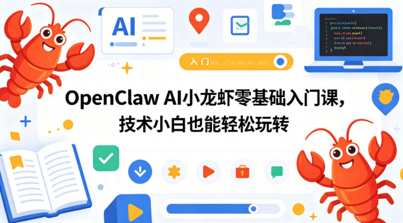 OpenClaw AI小龙虾零基础入门课，技术小白也能轻松玩转(更新0522) - 觅资源