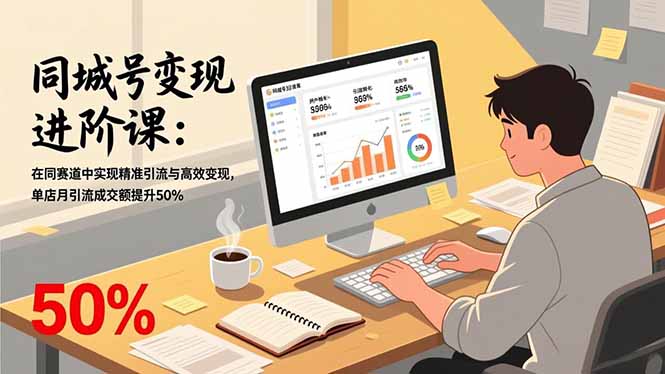 同城号变现进阶课：在同城赛道中实现精准引流与高效变现，单店月引流成交额提升50%|YX网创