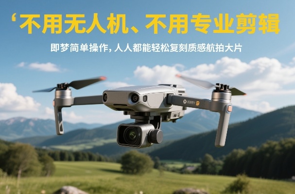 不用无人机、不用专业剪辑，即梦简单操作，人人都能轻松复刻质感航拍大片|中创学习社