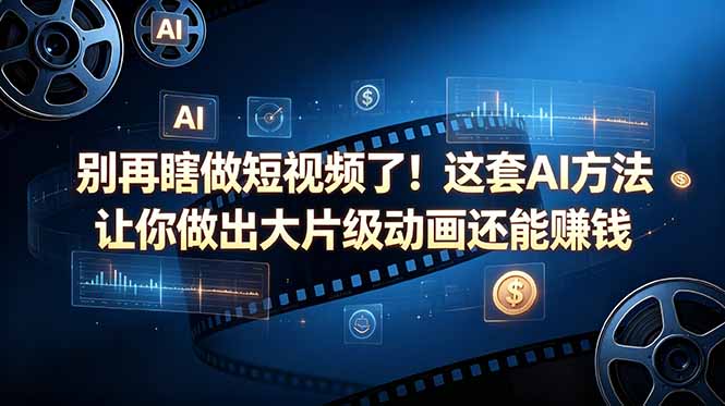 别再瞎做短视频了！这套 AI 方法让你做出大片级动画还能赚钱【原创双语字幕】 - 觅资源