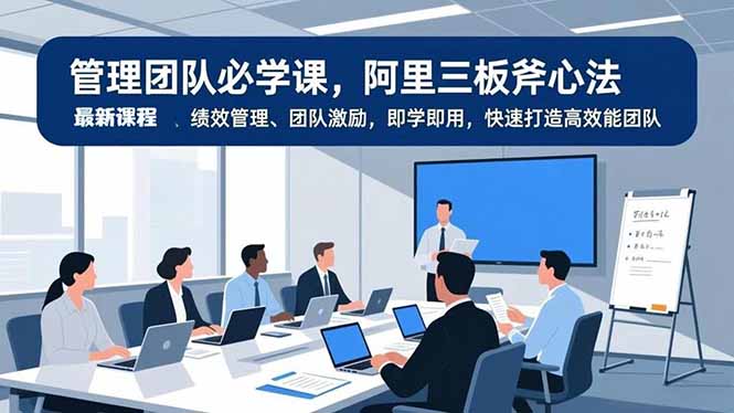 管理团队必学课，阿里三板斧心法、绩效管理、团队激励，即学即用，快速打造高效能团队|YX网创