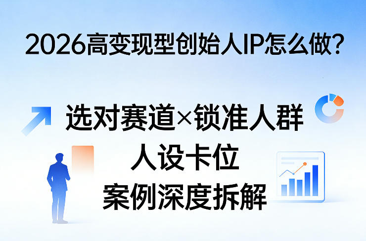 2026高变现型创始人IP怎么做？选对赛道×锁准人群×人设卡位×案例深度拆解 - 觅资源