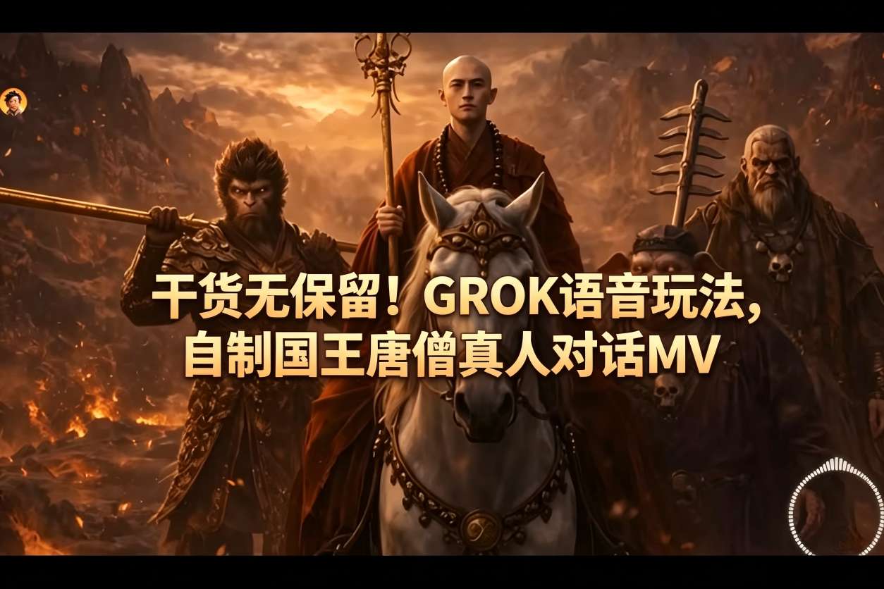 干货无保留！GROK语音玩法，自制国王唐僧真人对话MV - 觅资源
