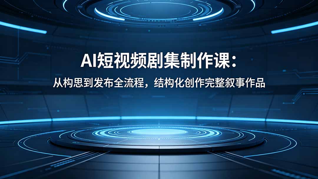 AI短视频剧集制作课：从构思到发布全流程，结构化创作完整叙事作品 - 觅资源