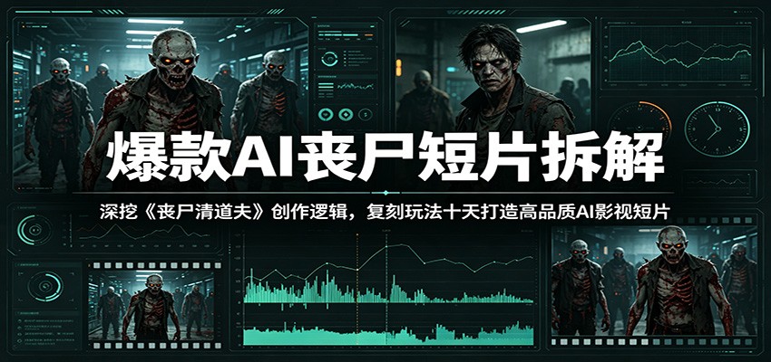 爆款AI丧尸短片拆解：深挖《丧尸清道夫》创作逻辑，复刻玩法快速打造高品质AI影视短片 - 觅资源