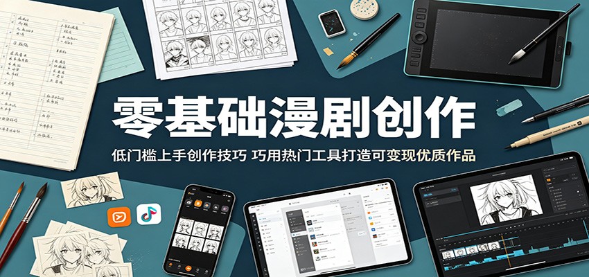 零基础漫剧创作：低门槛上手创作技巧，巧用热门工具打造可变现优质作品 - 觅资源