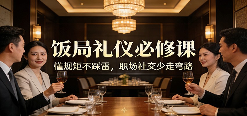 公众号收费文章：《饭局礼仪必修课：懂规矩不踩雷，职场社交少走弯路》|中创学习社