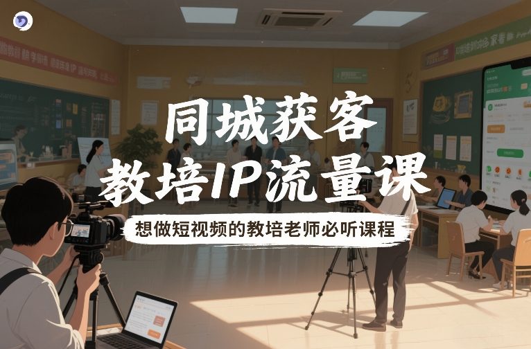 同城获客，教培IP流量课，想做短视频的教培老师必听课程|中创学习社