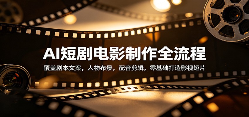 AI短剧电影制作全流程：覆盖剧本文案，人物布景，配音剪辑，零基础打造影视短片 - 觅资源