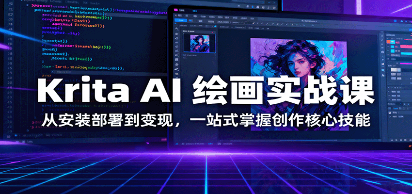 Krita AI 绘画实战课：从安装部署到变现，一站式掌握创作核心技能|YX网创