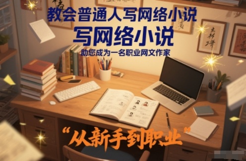 教会普通人写网络小说，助您成为一名职业网文作家|YX网创