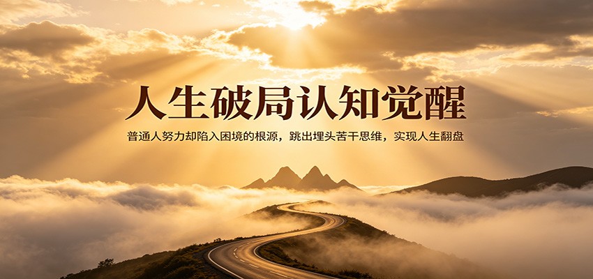 人生破局认知觉醒，普通人努力却陷入困境的根源，跳出埋头苦干思维，实现人生翻盘 - 觅资源