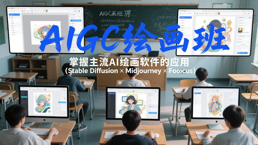 AIGC绘画班，掌握主流Ai绘画软件的应用(Stable Diffusion x Midjourney x Fooocus)|中创学习社