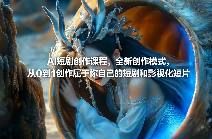 AI短剧创作课程，全新创作模式，从0到1创作属于你自己的短剧和影视化短片|中创学习社