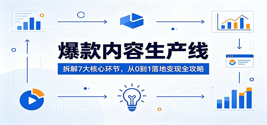爆款内容生产线：拆解7大核心环节，从0到1落地变现全攻略 - 觅资源
