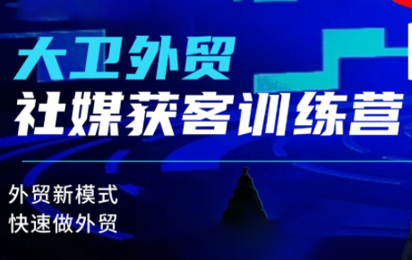 大卫老师·外贸社媒获客独家训练营(更新4月) - 觅资源