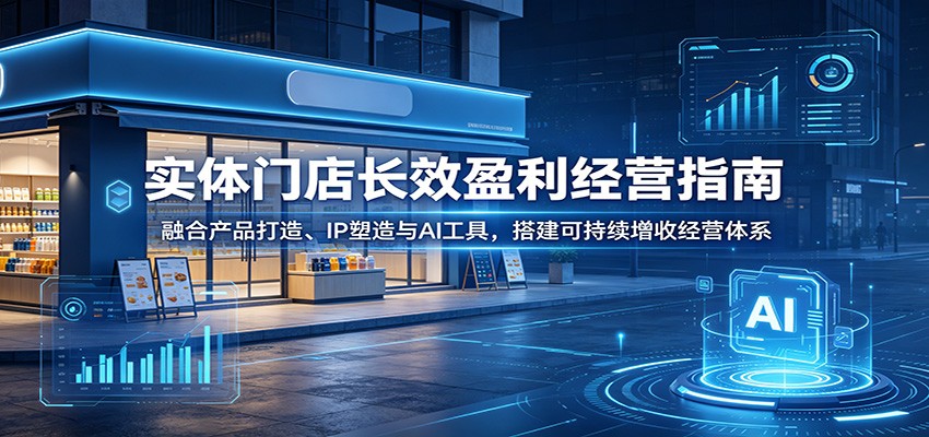 实体门店长效盈利经营指南:融合产品打造、IP塑造与AI工具,搭建可持续增收经营体系 - 觅资源
