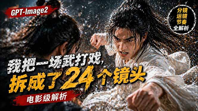 用GPT-Image2，把一段武打对决拆成24个连续镜头，从人物建立、动作衔接、运镜节奏，到情绪爆发 - 觅资源
