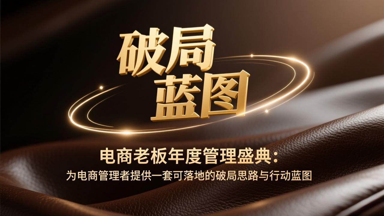 电商老板年度管理盛典：为电商管理者提供一套可落地的破局思路与行动蓝图|中创学习社