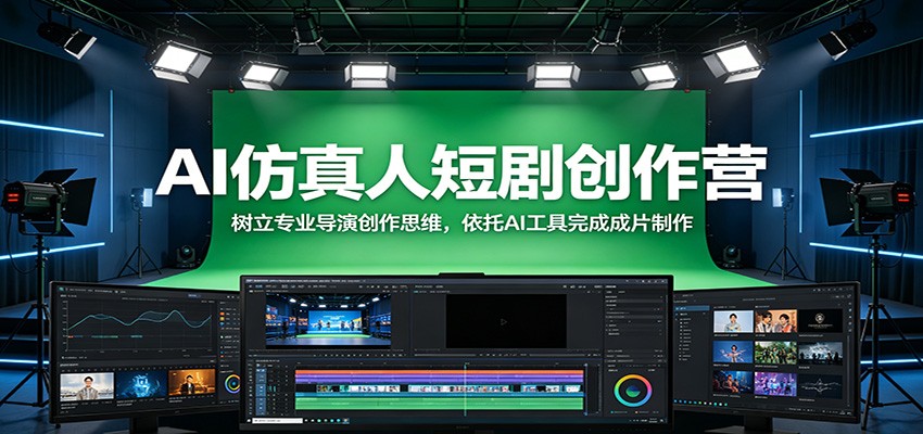 AI仿真人短剧创作营：树立专业导演创作思维，依托AI工具完成成片制作 - 觅资源
