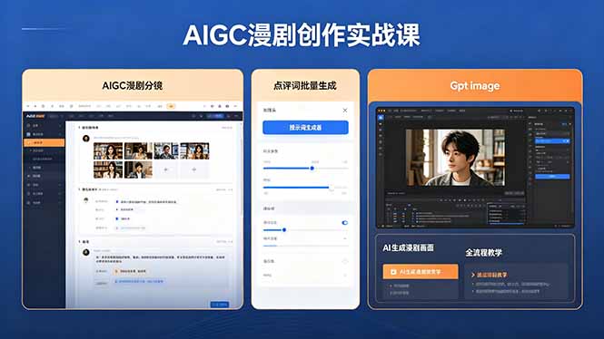 AIGC漫剧创作实战课，提示词批量生成分镜剧本，Gpt image+维洛全流程教学助你AI变现 - 觅资源