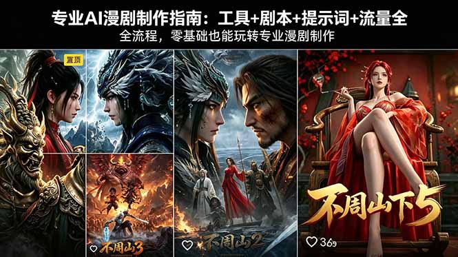 专业AI漫剧制作指南：工具+剧本+提示词+流量全流程，零基础也能玩转专业漫剧制作 - 觅资源
