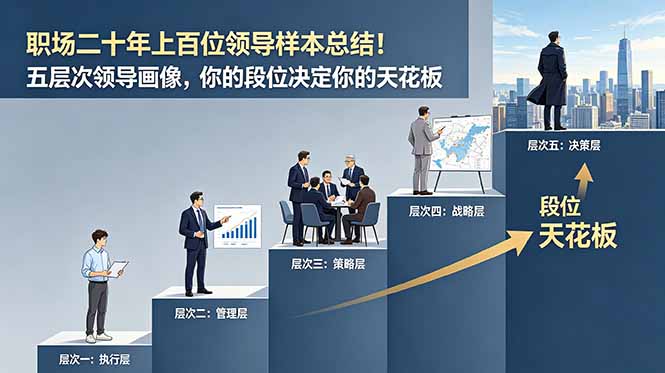 付费文章：职场二十年上百位领导样本总结！五层次领导画像，你的段位决定你的天花板 - 觅资源