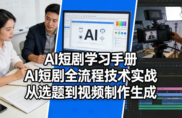 AI短剧学习手册，AI短剧全流程技术实战，从选题到视频制作生成 - 觅资源