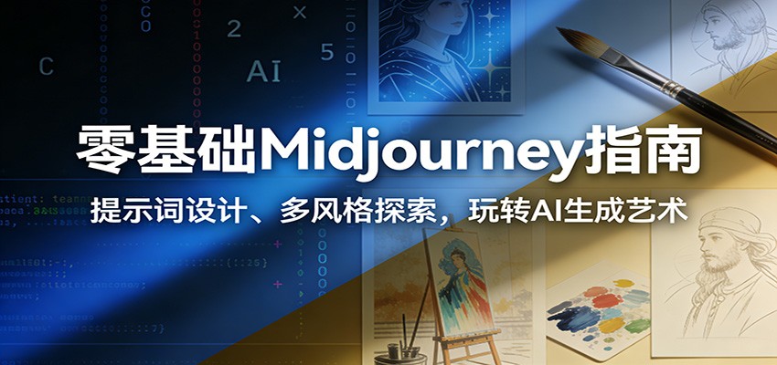 零基础Midjourney指南：提示词设计、多风格探索，玩转AI生成艺术|中创学习社