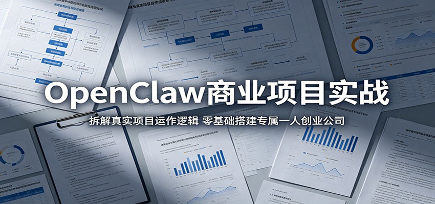 OpenClaw商业项目实战：拆解真实项目运作逻辑，零基础搭建专属一人创业公司 - 觅资源