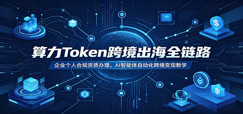 算力Token跨境出海全链路：企业个人合规资质办理，AI智能体自动化跨境变现教学 - 觅资源