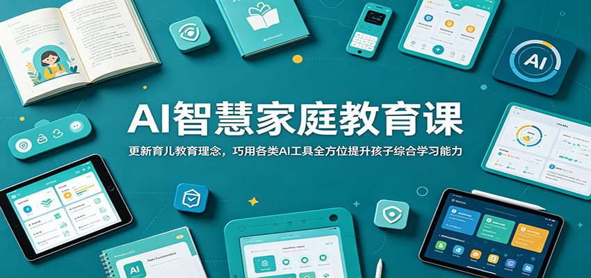 AI智慧家庭教育课：更新育儿教育理念，巧用各类AI工具全方位提升孩子综合学习能力 - 觅资源