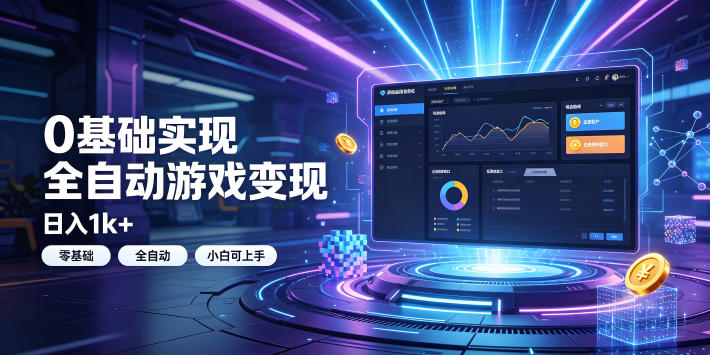 0基础实现全自动游戏变现，日入1k+，小白直接上手搞钱！【揭秘】 - 觅资源