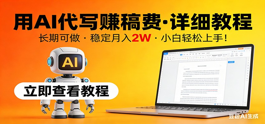 用AI代写赚稿费，详细教程，长期可做，稳定月入2W，小白轻松上手！|中创学习社