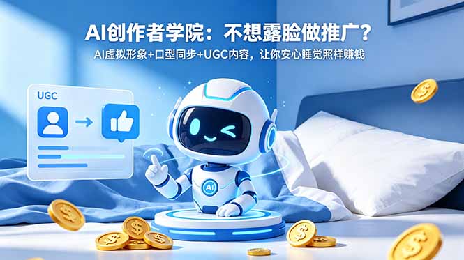 AI创作者学院：不想露脸做推广？AI虚拟形象+口型同步+UGC内容，让你安心睡觉照样赚钱 - 觅资源