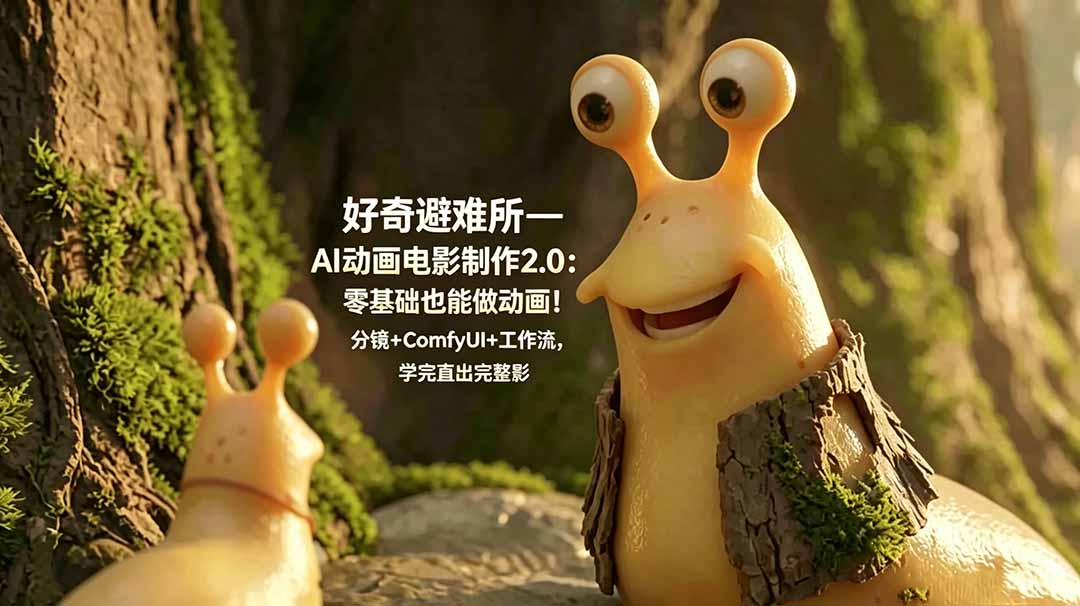 好奇避难所—AI动画电影制作2.0：零基础也能做动画！分镜+ComfyUI+工作流，学完直出完整影片 - 觅资源