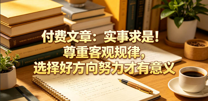 付费文章：实事求是！尊重客观规律，选择好方向努力才有意义 - 觅资源
