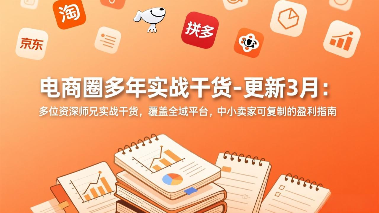 电商圈多年实战干货-更新3月：多位资深师兄实战干货，覆盖全域平台，中小卖家可复制的盈利指南 - 觅资源