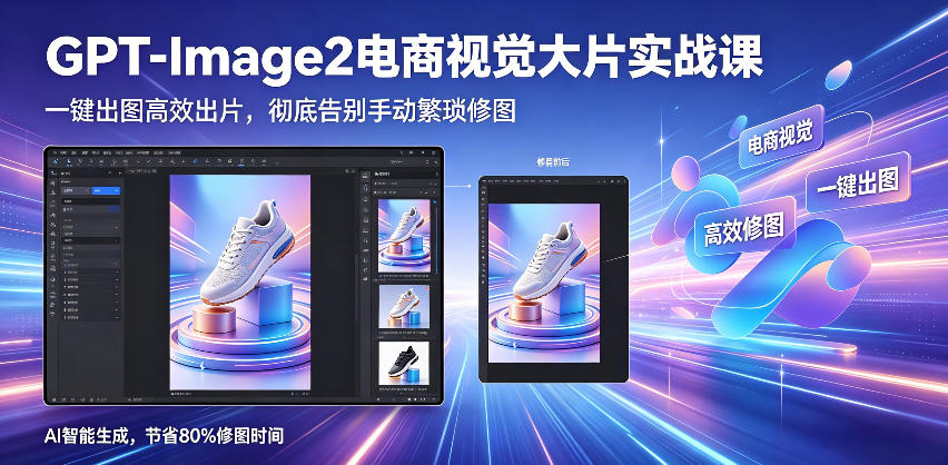 GPT-Image2电商视觉大片实战课，一键出图高效出片，彻底告别手动繁琐修图(更新) - 觅资源