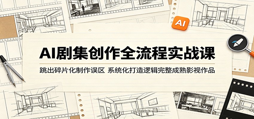 AI剧集创作全流程实战课：跳出碎片化制作误区，系统化打造逻辑完整成熟影视作品 - 觅资源