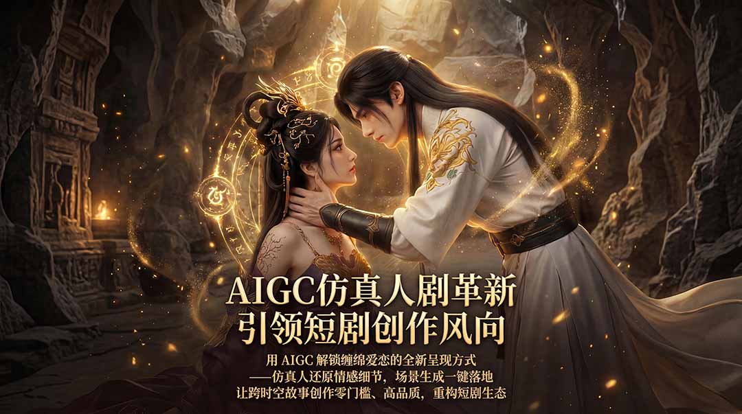 AIGC 仿真人短剧创作革新，解锁仙侠爱恋全新呈现，一键出高质场景，零门槛打造爆款剧集 - 觅资源