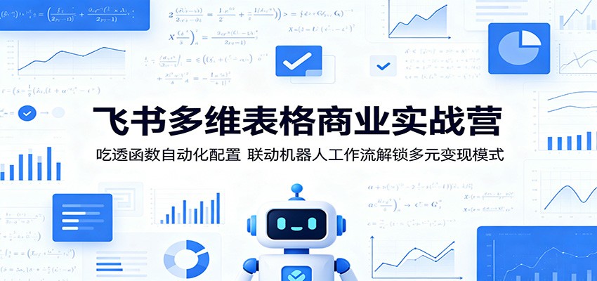 飞书多维表格商业实战营：吃透函数自动化配置，联动机器人工作流解锁多元变现模式 - 觅资源