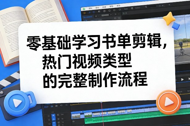 零基础学习书单剪辑，热门视频类型的完整制作流程(更新2026)|中创学习社