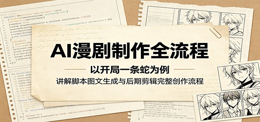 AI漫剧制作全流程：以开局一条蛇为例，讲解脚本图文生成与后期剪辑完整创作流程 - 觅资源